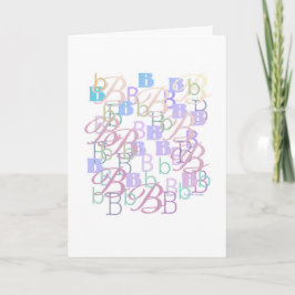 Tarjeta de confeti de letras "B"