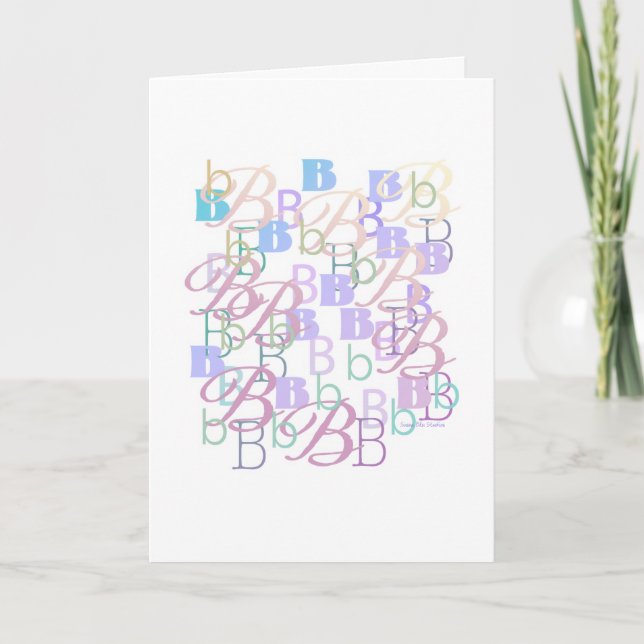 Tarjeta de confeti de letras "B" (Anverso)