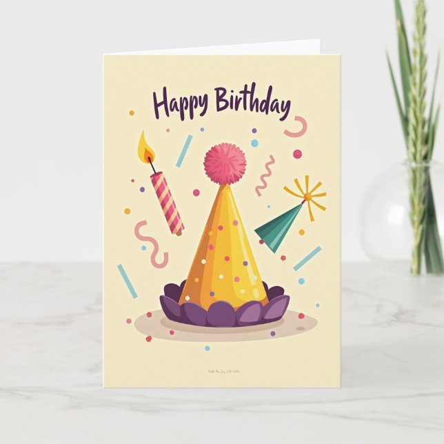 Tarjeta de Confeti Festiva (Anverso)