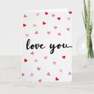 Tarjeta de Confeti Simple Te Amo