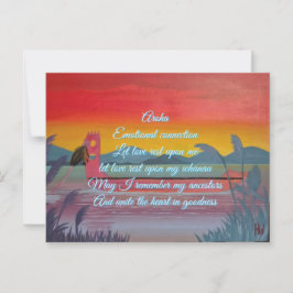 Tarjeta de confirmación aroha (amor)