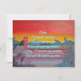 Tarjeta de confirmación aroha (amor)