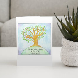 Tarjeta de confirmación de árbol de vida