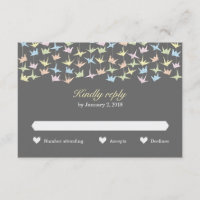 1000 Boda de grúas de papel colgante (gris)