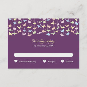 Tarjeta De Confirmación De Asistencia 1000 Boda de ranas de papel colgante de origami (p