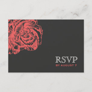 Tarjeta De Confirmación De Asistencia 311 Peony Coral Melon