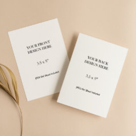 Tarjeta De Confirmación De Asistencia 3.5x5" Double Sided Card Printing