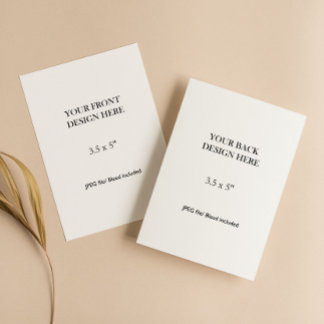 Tarjeta De Confirmación De Asistencia 3.5x5" Double Sided Card Printing