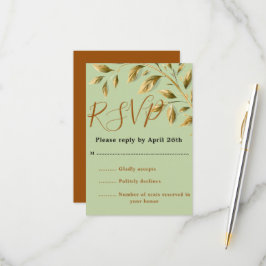 Tarjeta De Confirmación De Asistencia Abrazar la elegancia natural 