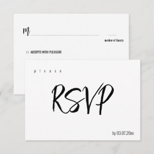 Tarjeta De Confirmación De Asistencia Aceptar/rechazar 💍 elegancia Minimalista