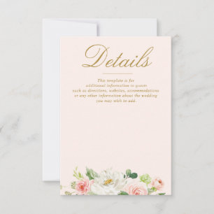 Tarjeta De Confirmación De Asistencia acuarela color rosa florecimiento rosa boda tarjet