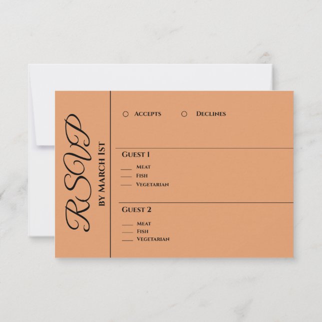 Tarjeta De Confirmación De Asistencia Acuarela Elegancia de otoño-We Do-Boda- (Reverso)