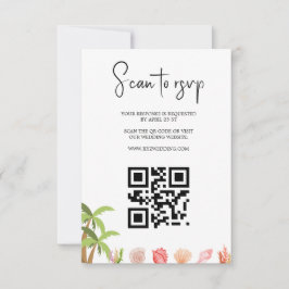 Tarjeta De Confirmación De Asistencia Acuarela moderna playa de verano