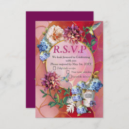 Tarjeta De Confirmación De Asistencia Acuarela Viva Magenta 2023