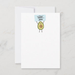Tarjeta De Confirmación De Asistencia Aguacate lindo con señal gracias