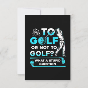 Tarjeta De Confirmación De Asistencia Al Golf O No Al Golf