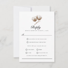 Tarjeta De Confirmación De Asistencia Algodón Rústico