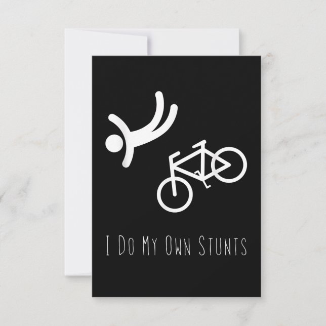 Tarjeta De Confirmación De Asistencia amante de la bicicleta - hago mi propio regalo de  (Anverso)