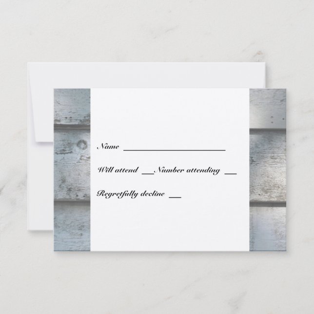 Tarjeta De Confirmación De Asistencia Amantes de la pesca Barco Viejo Svp con sobres (Anverso)