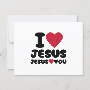 Tarjeta De Confirmación De Asistencia Amo a Jesús y Jesús te ama cristiano