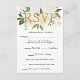 Tarjeta De Confirmación De Asistencia Amor dorado