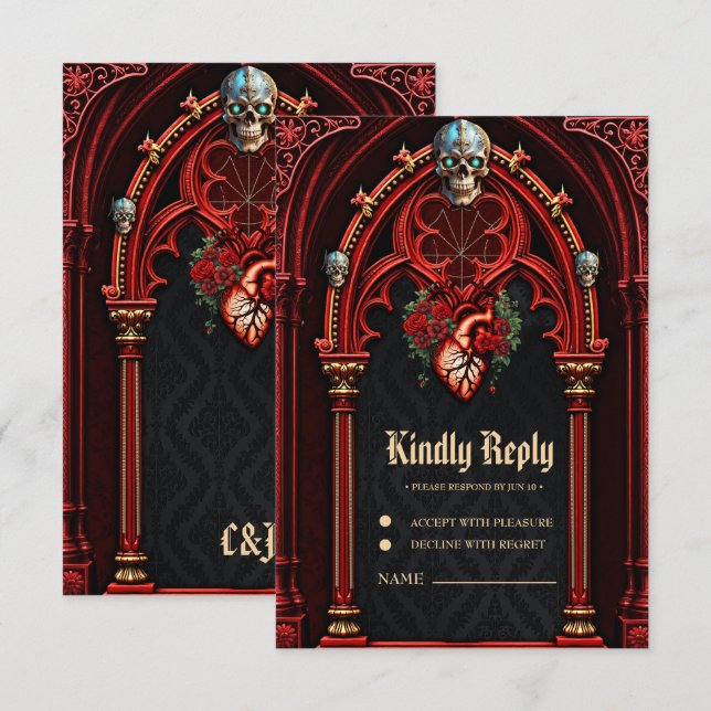 Tarjeta De Confirmación De Asistencia Amor eterno a la sombra de los rosas. (Anverso / Reverso)