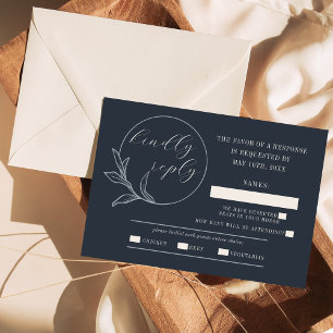 Tarjeta De Confirmación De Asistencia Amor eterno   Azul profundo  