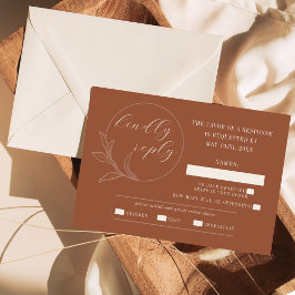 Tarjeta De Confirmación De Asistencia Amor eterno | Terracota |