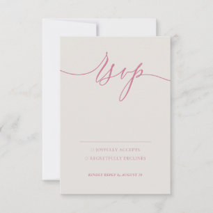 Tarjeta De Confirmación De Asistencia Anillos de boda de marfil beige elegante