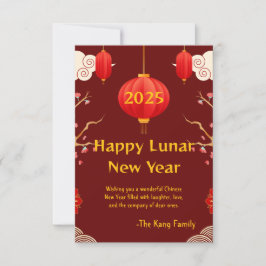 Tarjeta De Confirmación De Asistencia Año nuevo chino 2025
