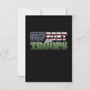 Tarjeta De Confirmación De Asistencia Apoyar el feliz día de los veteranos