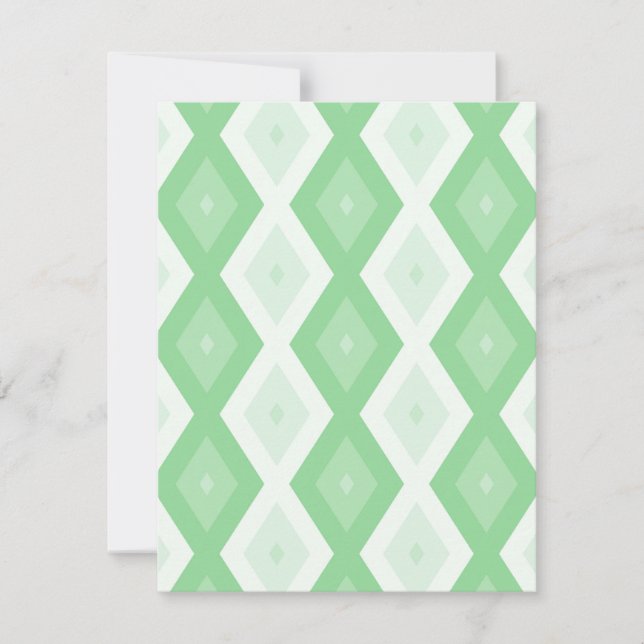Tarjeta De Confirmación De Asistencia Apple green diamond pattern (Anverso)