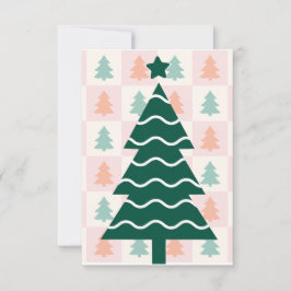 Tarjeta De Confirmación De Asistencia Árbol de Navidad lindo diseño de vacaciones.