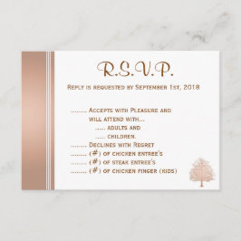 Tarjeta De Confirmación De Asistencia Árbol desnudo en Nude R.S.V.P.