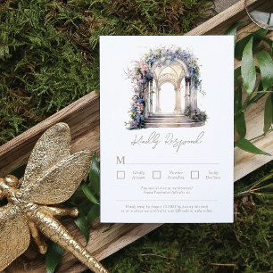 Tarjeta De Confirmación De Asistencia Arco floral boda