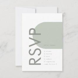 Tarjeta De Confirmación De Asistencia Arco sabio moderno es un resumen del minimalismo j