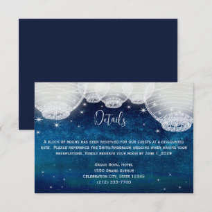 Tarjeta De Confirmación De Asistencia Armada Azul Opulencia Galaxia Papel Gabinete Linte