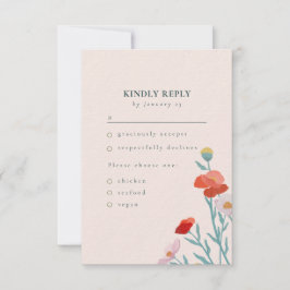 Tarjeta De Confirmación De Asistencia Armonía floral