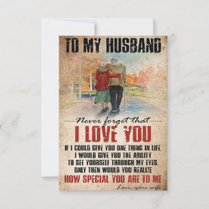 Tarjeta De Confirmación De Asistencia Arte de esposa para mi marido nunca olvides