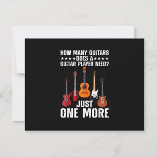Tarjeta De Confirmación De Asistencia Arte Divertido de Guitarrista para Hombres Mujeres