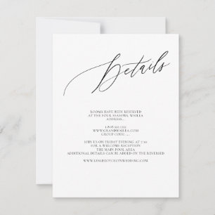 Tarjeta De Confirmación De Asistencia ArtsApp Detalles Elegantes Caligrafía de Lujo