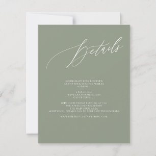 Tarjeta De Confirmación De Asistencia ArtsApp Elegant Sage Details Luxe Caligrafía
