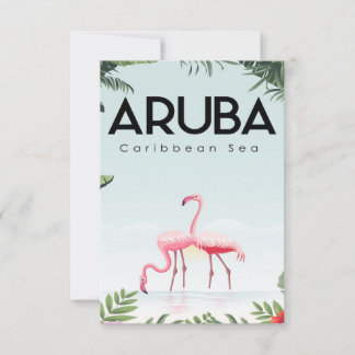 Tarjeta De Confirmación De Asistencia Aruba lindo