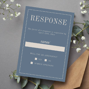 Tarjeta De Confirmación De Asistencia Ashlynn   Colores curados   Boda