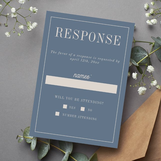 Tarjeta De Confirmación De Asistencia Ashlynn | Colores curados | Boda (Subido por el creador)