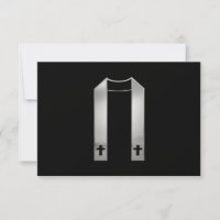Aspecto 3-D Stole del sacerdote plateado