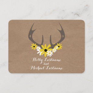 Tarjeta De Confirmación De Asistencia Astas + La cartulina de los Wildflowers inspiró