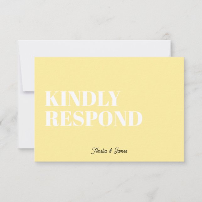 Tarjeta De Confirmación De Asistencia Audaz Boda moderno Retro Funky Bright (Anverso)