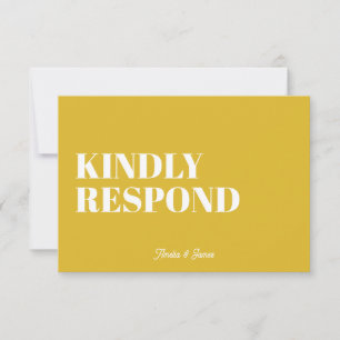 Tarjeta De Confirmación De Asistencia Audaz Boda moderno Retro Funky Bright