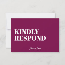 Tarjeta De Confirmación De Asistencia Audaz Boda moderno Retro Funky Bright